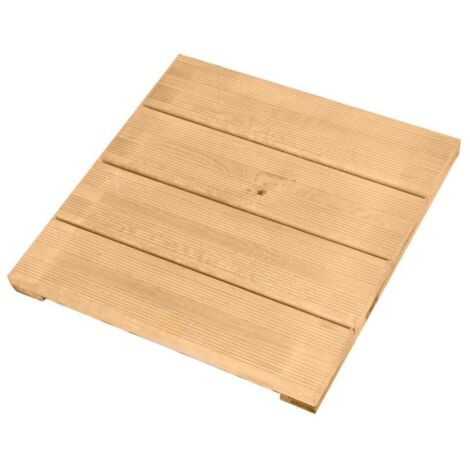 JARDIN202 - Tarima de madera de pino Baldosa de madera para exterior y ducha Protección Autoclave Nivel 3 40x40cm / 28mm (20 unidades)