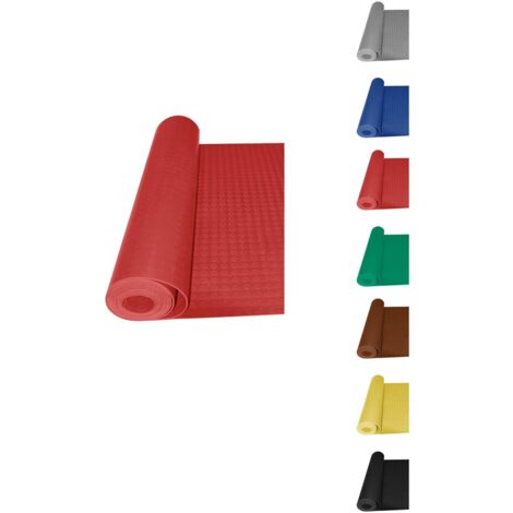 JARDIN202 - Suelo de caucho círculos 3mm Pavimento de círculos Alta Resistencia Industrial Talleres y Garajes COLORFULL Rollo: 1x10 metros (Rojo)