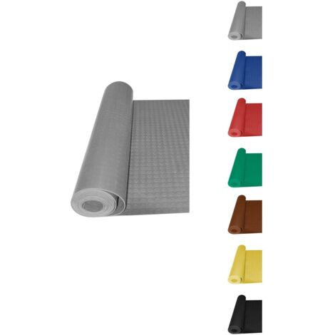JARDIN202 - Suelo de caucho círculos 3mm Pavimento de círculos Alta Resistencia Industrial Talleres y Garajes COLORFULL Rollo: 1x15 metros (Gris)