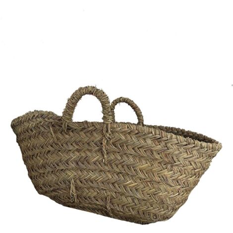 JARDIN202 - JARDIN202 - Capazo de Esparto con Asas Decorativo Capazo Fibra Natural Sostenible Cesto para Leña Cesta Esparto 66 x 49 x 33 cm () 66 x 49 x 33 cm 66 x 49 x 33 cm -