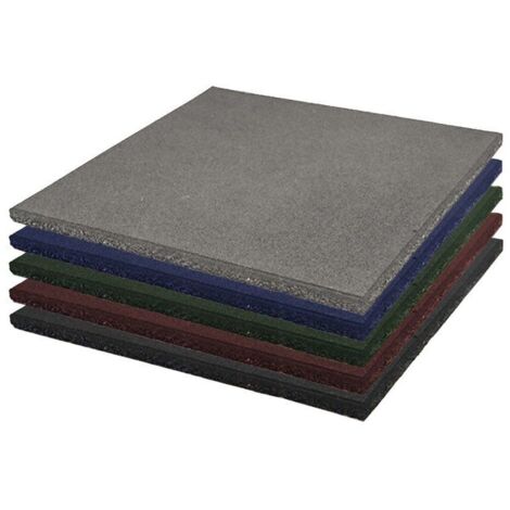 JARDIN202 - Loseta de Caucho Maciza Profesional 50x50cm Especial para Gimnasios y Competiciones Fitness 15 mm - 1 unidad