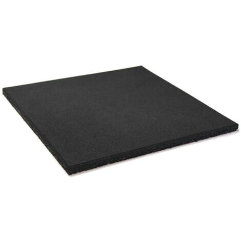 Suelo de gimnasio - Loseta de Caucho 50x50 cm. 15mm (Negro) - Pack