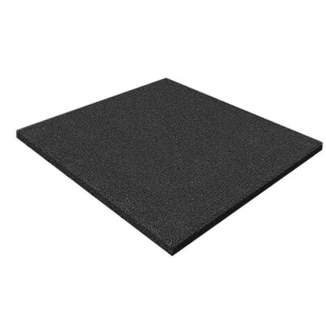 JARDIN202 - Loseta de Caucho Antivibración  Especial para Exterior y Gimnasios  Suelos Infantiles  Fitness  100 x 100 x 2 cm (Negra)