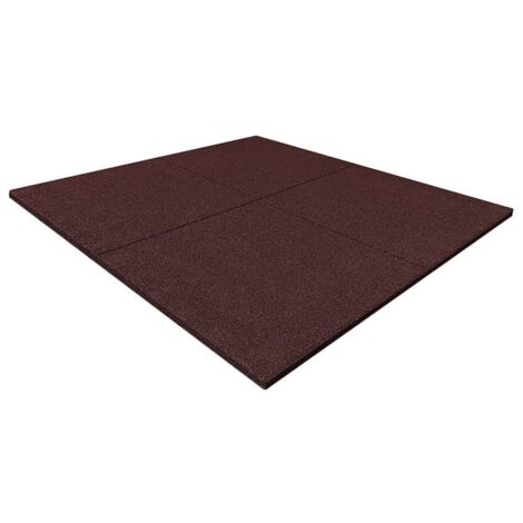 JARDIN202 - Loseta de Caucho Antivibración Especial para Exterior y Gimnasios Suelos Infantiles Fitness 50 x 50 x 1,5 cm (Roja)