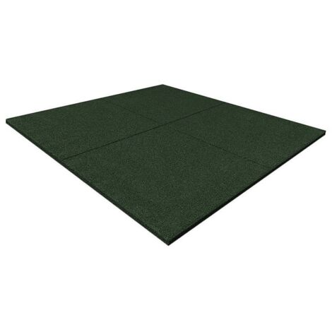 JARDIN202 - Loseta de Caucho Antivibración Especial para Exterior y Gimnasios Suelos Infantiles Fitness 100 x 100 x 4 cm (Verde)
