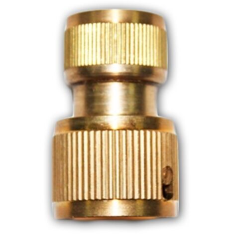 Conector manguera de laton. Rosca Hembra - Hembra 3/4"