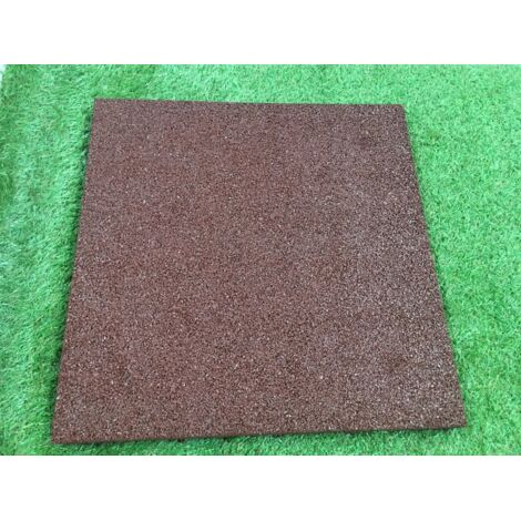 Loseta de Caucho Rojo - 20 mm 50x50
