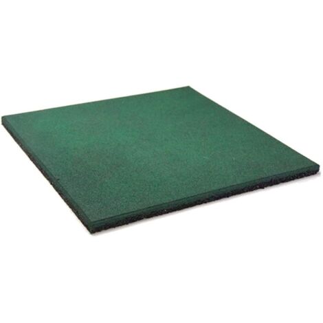 Loseta de caucho verde 100x100 cm