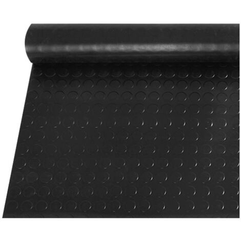 Revestimiento de Caucho Antideslizante Suelo Goma PVC (Negro -140 x 200 cm)