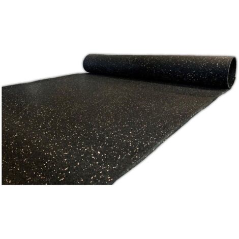 JARDIN202 - Suelo para Gimnasio SPORT NEGRO EPDM - Rollo 8MM C/NEGRO 1,25 ALTO X 8 MET. - 8MM C/NEGRO 1,25 ALTO X 8 MET. -