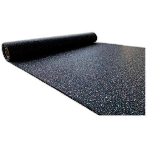 JARDIN202 - Suelo para Gimnasio Negro EPDM PLUS - Rollo 4MM C/NEGRO 1.25 ALTO X15MT -
