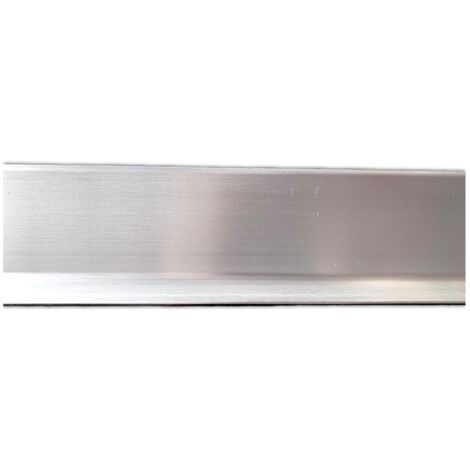 JARDIN202 - Rodapie Aluminio Labio Inferior Plata 3m  70mm alt. 3m larg. -