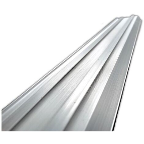 JARDIN202 - Rodapie Aluminio Labio Inferior Plata 3m  70mm alt. 3m larg. -
