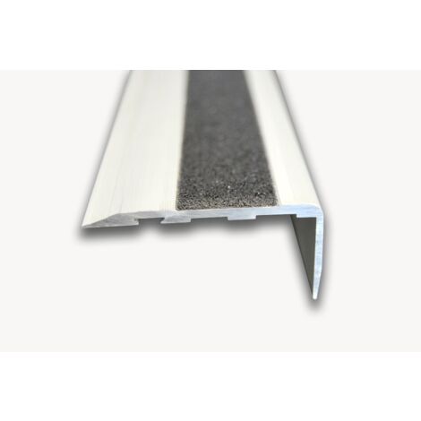 JARDIN202 - Pack 10 unidades. Cantonera Aluminio 60mm - Antideslizante - Taladrado  21mm alt. 50mm anch. 2m larg. -