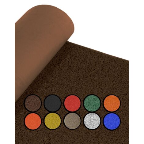 JARDIN202 - Felpudo de Rizos PVC Vinílico  Gran resistencia y calidad  Perfecto para entradas y recepciones  1,22 x 1 m (Marrón sin base)