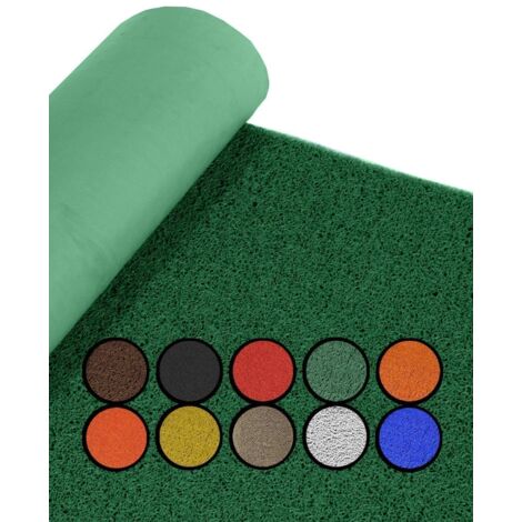 JARDIN202 - Felpudo de Rizos PVC Vinílico Gran resistencia y calidad Perfecto para entradas y recepciones 1,22 x 6 m (Verde con base)