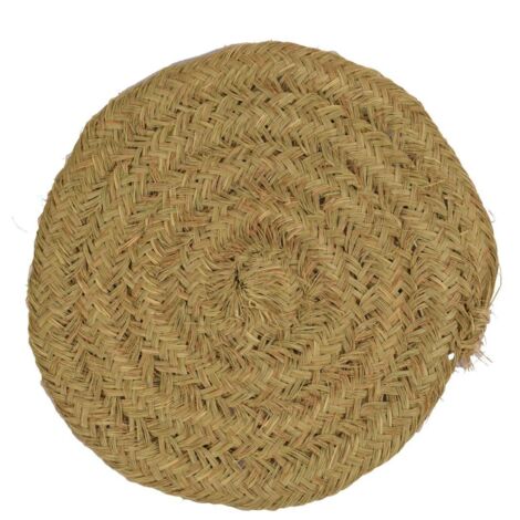 JARDIN202 - Alfombra de Esparto Trenzada a Mano – Alfombra multiuso Decorativa color Natural  60 cm (Redonda)