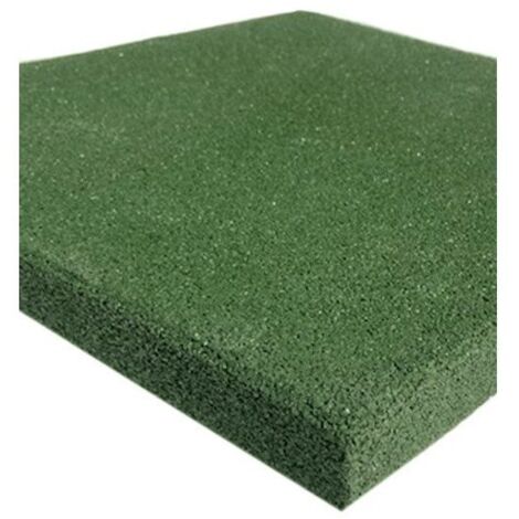 JARDIN202 - Loseta de caucho 500 x 500 x 40mm Verde