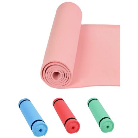 JARDIN202 - Esterilla Antideslizante Ejercicio – Colchoneta Yoga, Fitness, Pilates 50 x 180 cm con Correa - Esterilla Camping Rosa