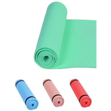 JARDIN202 - Esterilla Antideslizante Ejercicio – Colchoneta Yoga, Fitness, Pilates 50 x 180 cm con Correa - Esterilla Camping Verde