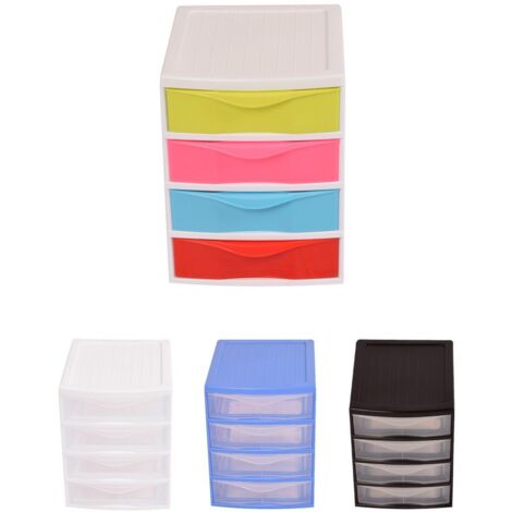 JARDIN202 - Cajonera Guadiana Multiusos - Torre Sobremesa Organizador  4 cajones (Multicolor)
