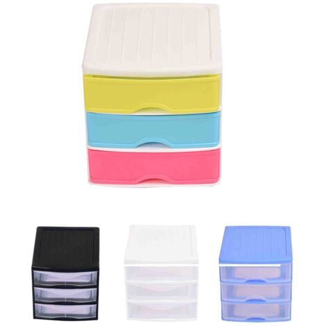 JARDIN202 - Cajonera Guadiana Multiusos - Torre Sobremesa Organizador  3 cajones (Multicolor)