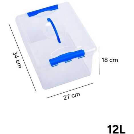 Cajas de Almacenaje Transparentes – Cajas Organizadoras de Plástico con  Tapa, Pack 4 uds (86L)