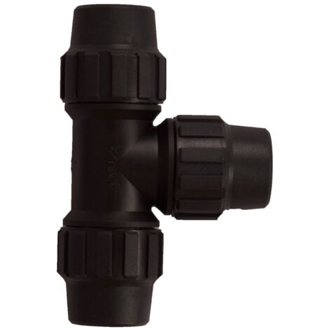 JARDIN202 - Te 3 Bocas Iguales de Polietileno para Tubería de Riego por Goteo - Varias Medidas  50mm (Pack 10 uds)