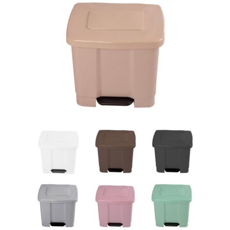 JARDIN202 - Cubo de Basura para el Reciclaje – Basurero con Pedal 35L con 2 Compartimentos 35L (Beige)