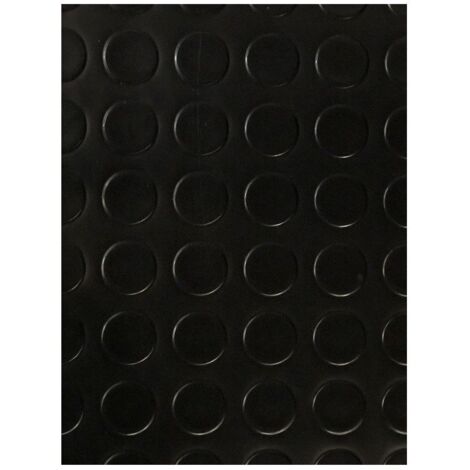 JARDIN202 - JARDIN202 - Suelo Vinílico PVC Circulos Negro  2x25 metros ()  2x25 metros  2x25 metros -