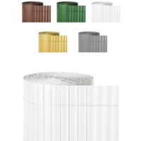 JARDIN202 - Cañizo PVC Doble Cara 1400gr – Durabilidad y Privacidad con Bridas de Fijación Incluidas 1x3m (Blanco)