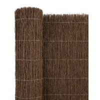 JARDIN202 - Cerramiento Natural de Brezo 1400 g/m² Ocultación 80% con Alambre Cosido 2x5m -