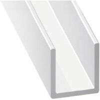Perfil de Aluminio Blanco en U - x3 unds - 2'10m
