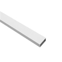Perfil de aluminio tubo cuadrado en color blanco.