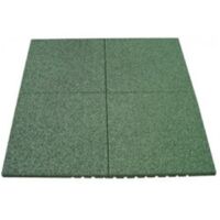 Loseta de Caucho Maciza 40mm, 50x50cm, Especial para Gimnasios, Suelos  Infantiles, Fitness, 4 losetas: 1 m2 (Verde)