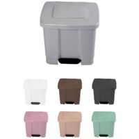 JARDIN202 - Cubo de Basura para el Reciclaje – Basurero con Pedal 35L con 2 Compartimentos 35L (Plata)