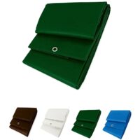 JARDIN202 - Toldo Reforzado Impermeable Lona Multiusos Con Ojales Resistente Interior y Exterior 4X6M. (Verde Oscuro)