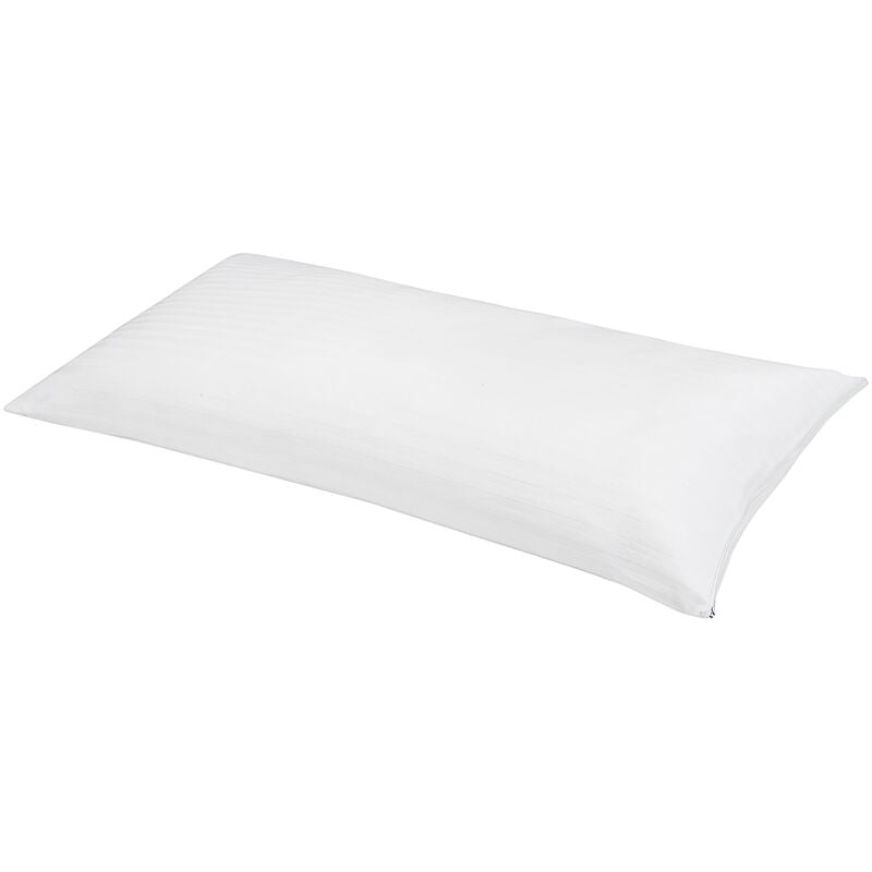 Pikolin Home Confezione da 2 federe, 100% cotone a righe 40x60cm , Almohada  de 60 , Bianco