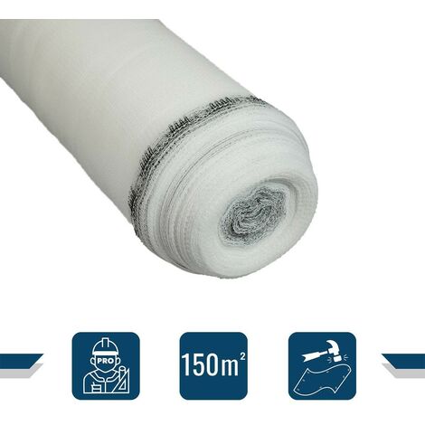TECPLAST Filet d'échafaudage Blanc 3,07x50 m 50EC - Qualité PRO - Filet de protection d'échafaudage pour chantier - Pare-gravats
