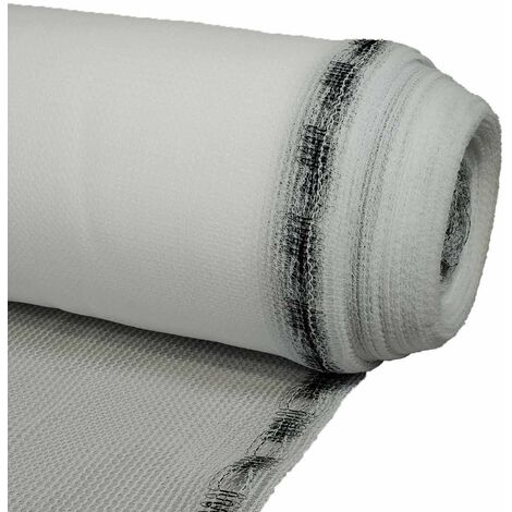 TECPLAST Filet d'échafaudage Blanc 3,07x50 m 50EC - Qualité PRO - Filet de protection d'échafaudage pour chantier - Pare-gravats