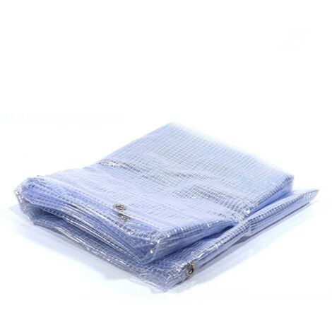 TECPLAST Bâche de Protection 2,1x4,5 m SP400MU - Garantie 5 ans - Bâche Armée Transparente étanche - Anti-UV - Made in France (1/5)