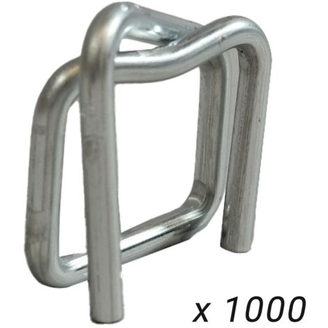 Lot De 1000 Boucles De Fermeture Plastique Transparent 13 Mm – Idéal Pour Sangle De Cerclage Manuel PP Sans Outil