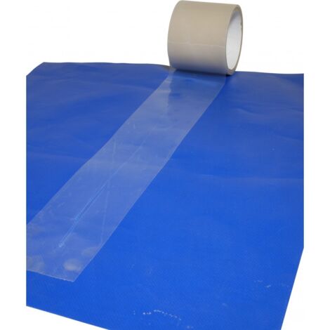 TECPLAST Adhésif de réparation bâches 200mm x 20m ADHREP - Qualité PRO - Pour tout type de bâches dont bâches serre et toiles PVC