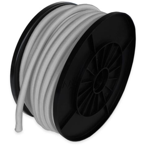 TECPLAST Sandow élastique Gris 25 mètres 9SW - Qualité PRO - Tendeur pour bâche de diamètre 9 mm
