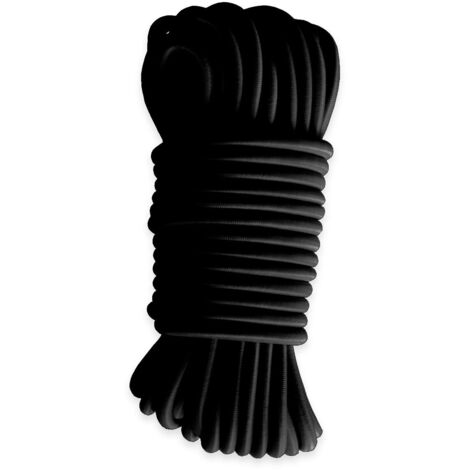 TECPLAST Sandow élastique Noir 80 mètres 9SW - Qualité PRO - Tendeur pour bâche de diamètre 9 mm
