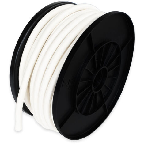 TECPLAST Sandow élastique Blanc 30 mètres 9SW - Qualité PRO - Tendeur pour bâche de diamètre 9 mm