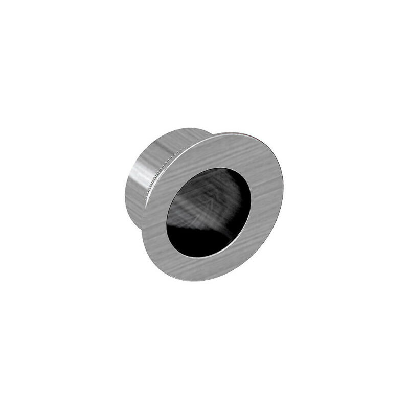 Tire-doigt rond Ø28 mm pour porte coulissante, acier finition satiné