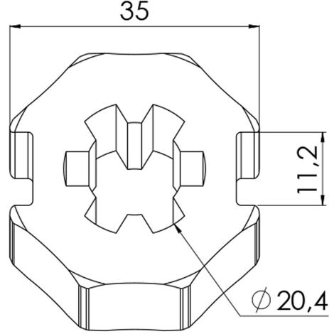 Kit adaptateur pour moteur de volet roulant radio Ø 35 mm dans tube OCTO Ø 40 mm
