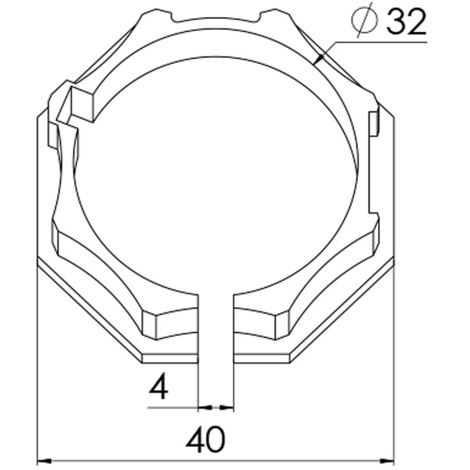 Kit adaptateur pour moteur de volet roulant radio Ø 35 mm dans tube OCTO Ø 40 mm