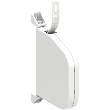Slid'Up By Mantion – Enrouleur manuel pour volet roulant – Sangle polyester 5,5 m x 14 mm – Couleur blanc RAL 9010 – Fixation 154 mm